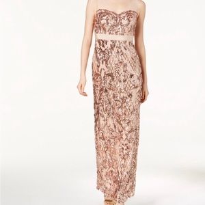 Rose Gold Sequin Adrianna Papell Gown